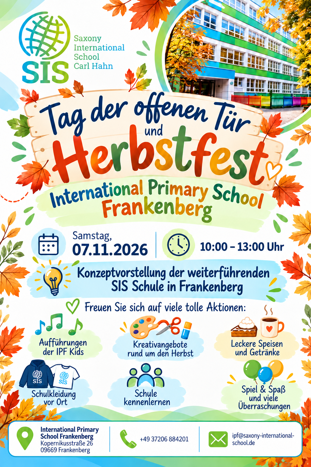 Am 07.11.2026:  Tag der offenen Tür & Herbstfest